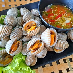 หอยแครงลวกจิ้ม