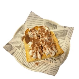 ขนมปังปิ้งวิปครีมโรยผงโอวัลติน