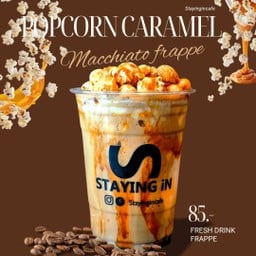 ป๊อปคอร์น  คาราเมลแมคเคียโต้ปั่น ( เมนูกาเเฟ )