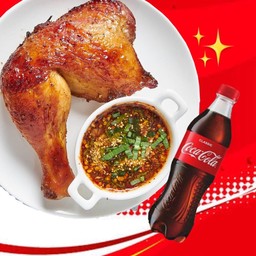 [อร่อยซ่ากับโค้ก] ไก่อบถัง +  โค้ก ออริจินัล (ขวด)