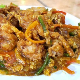 ข้าวปูนิ่มผัดผงกะหรี่.