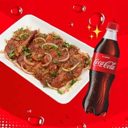 [อร่อยซ่ากับโค้ก] น้ำตกไก่อบถัง +  โค้ก ออริจินัล (ขวด)