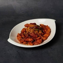 หมูทอดผัดซอสกระเทียมพริกไทย