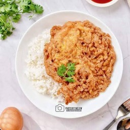 ข้าวไข่เจียว 2ใบ  (ไม่ใส่หมูสับ)