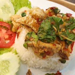ข้ากะเพราปลากะพง