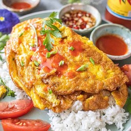 ข้าวไข่เจียวหมูสับ (ราดข้าว)