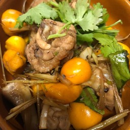 นึ่งไก่บ้าน+พวงไข่