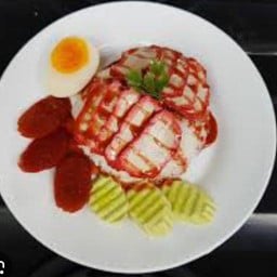 ข้าวหมูแดง+หมูกรอบ(ตลาดสดไฟฟ้า)