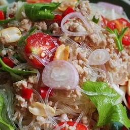 ยําวุ้นเส้นหมูสับ (โบราณ)