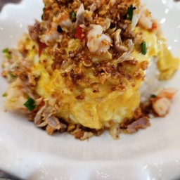 ไข่ข้นกุ้งผัดพริกเกลือ (ราดข้าว)