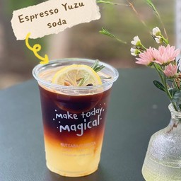 Iced Espresso yuzu soda