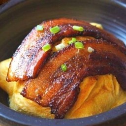 ข้าว Thick Cut bacon ไข่นุ่ม