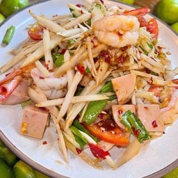 ตำกุ้งสุกหมูยอ