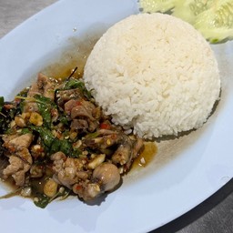 กะเพรากบราดข้าว