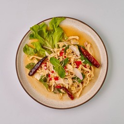 ยำตะไคร้ไก่ฉีก