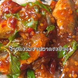 ข้าวกระเพราปลากระป๋อง แซ่บจี๊ด!!