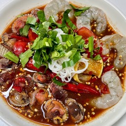 กุ้งหอยแครงแช่ปลาร้า