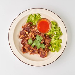 ลิ้นวัวทอดกระเทียม