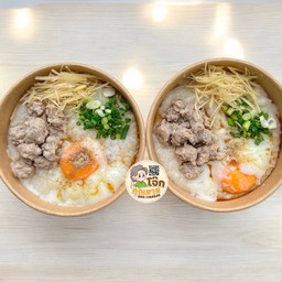 🎉ชุดแฝด โจ๊ก ( พิเศษหมู + ไข่ ) 2 ถ้วย~ช้อนพรัอมทาน