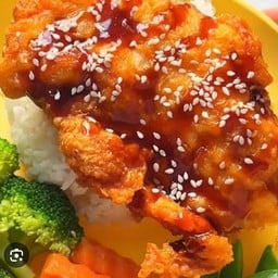 ข้าวไก่ทอดซอสเทอริยากิ