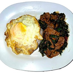 กระเพราหมูราดข้าว