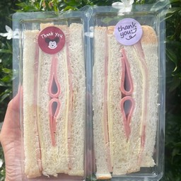 แซนวิชแฮมชีส+โบโลน่า (2 ชิ้น)