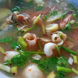 ต้มยำ รวมทะเล+ข้าวเปล่า