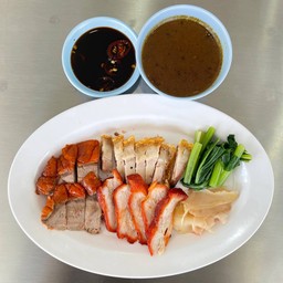 รวม3อย่าง จานเล็ก (เป็ดย่าง หมูแดง หมูกรอบ)