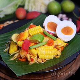 ตำข้าวโพด+ไข่เค็ม