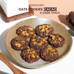 คุกกี้ข้าวโอ๊ต ผสมธัญพืช รสดาร์คช็อกโกแลต ( Vegan ไม่ใส่ นม เนย ไข่ )