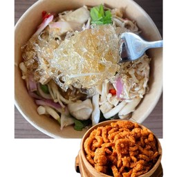 ยำเส้นแก้ว+หมูกระจก50กรัม