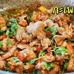 กะเพราเนื้อ(กับข้าว)
