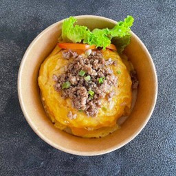 ข้าวไข่ข้นหมูสับ/กระเทียม