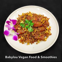 หมูสามชั้นคั่วพริกเกลือ (เจ)