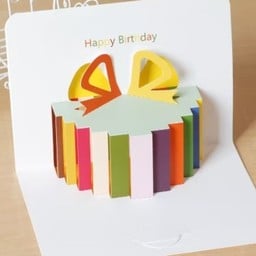 การ์ดแฮปปี้เบิร์ดเดย์ 3 มิติ รูปของขวัญ
