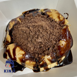ขนมปังปิ้งกลม เนย ช็อกโกแลตโอวัลตินเฟลค