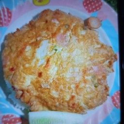 ข้าวไข่เจียวรวม(ฟรีน้ำพริกกะปิ)