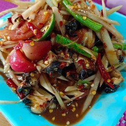 ตำปูปลาร้าหอยโข่ง