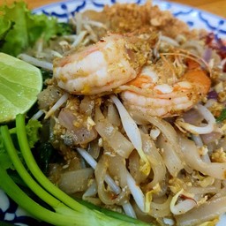 ผัดไทยสูตรโบราณ  (เลือกเนื้อสัตว์ และท๊อปปิ้งได้ตามใจชอบ)