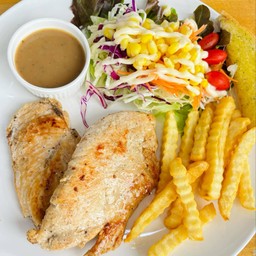 สเต็กไก่พริกไทยดำ