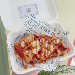 Croffle อัลมอนด์คาราเมล