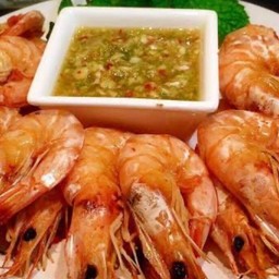 กุ้งอบเกลือ พร้อมสูตรน้ำจิ้มซีฟู้ด พิเศษ ฟรี ข้าว+น้ำซุปสาหร่าย