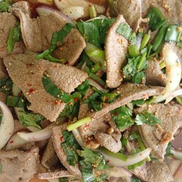 ยำ ตับหวาน+ข้าวสวย