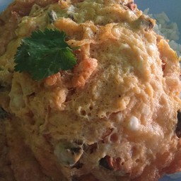 ข้าวสวย + ไข่เจียวหมูสับ