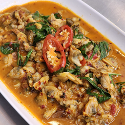 หอยลายผัดพริกเผา(เนื้อล้วน)*