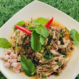 ลาบเนื้อสุก