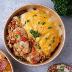 ข้าวไข่ข้น &หมูสามชั้นสไลค์ย่างซอสญี่ปุ่น &ขนม หอม•หมื่น.ลี้