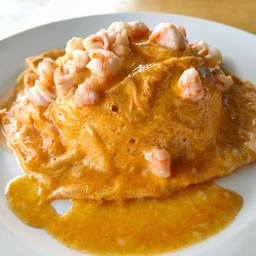 ข้าวหน้าไข่ข้นกุ้งสับลาวา