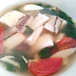 ต้มยำเนื้อปลากะพงน้ำใส