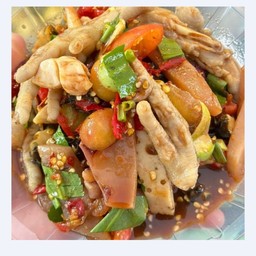ตำเหลาตีนไก่,หมูยอ